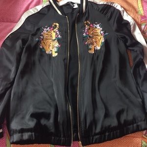 Silk bomber jacket